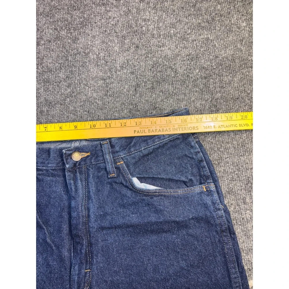 Wrangler Rustler Jeans Mens 34x32 Blue Denim Regular Fit Straight Leg‎ 87619PW